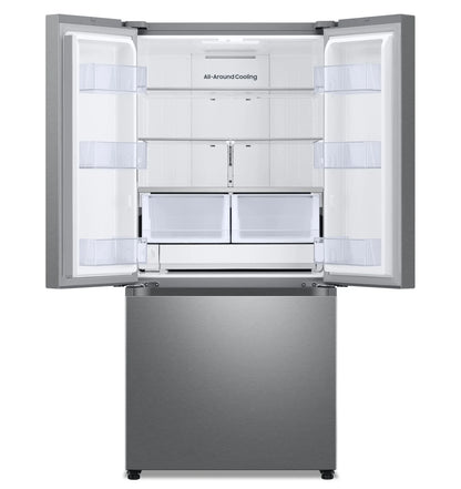 Samsung 33 in. 24.5 cu. ft. Stainless Steel 3 Door French Door Refrigerator with Dual Auto Ice Maker