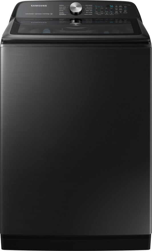 Samsung 27.5 in. 6.0 cu. ft. Black Stainless Steel Top Load Washer with SuperSpeed and EasyAccess Drum